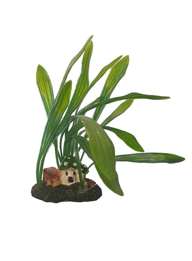SRI Aquarium Decorative Artificial Plastic Plant with Resin Blue Crush Can Decorative Ornaments for Fish Tank - Image 3